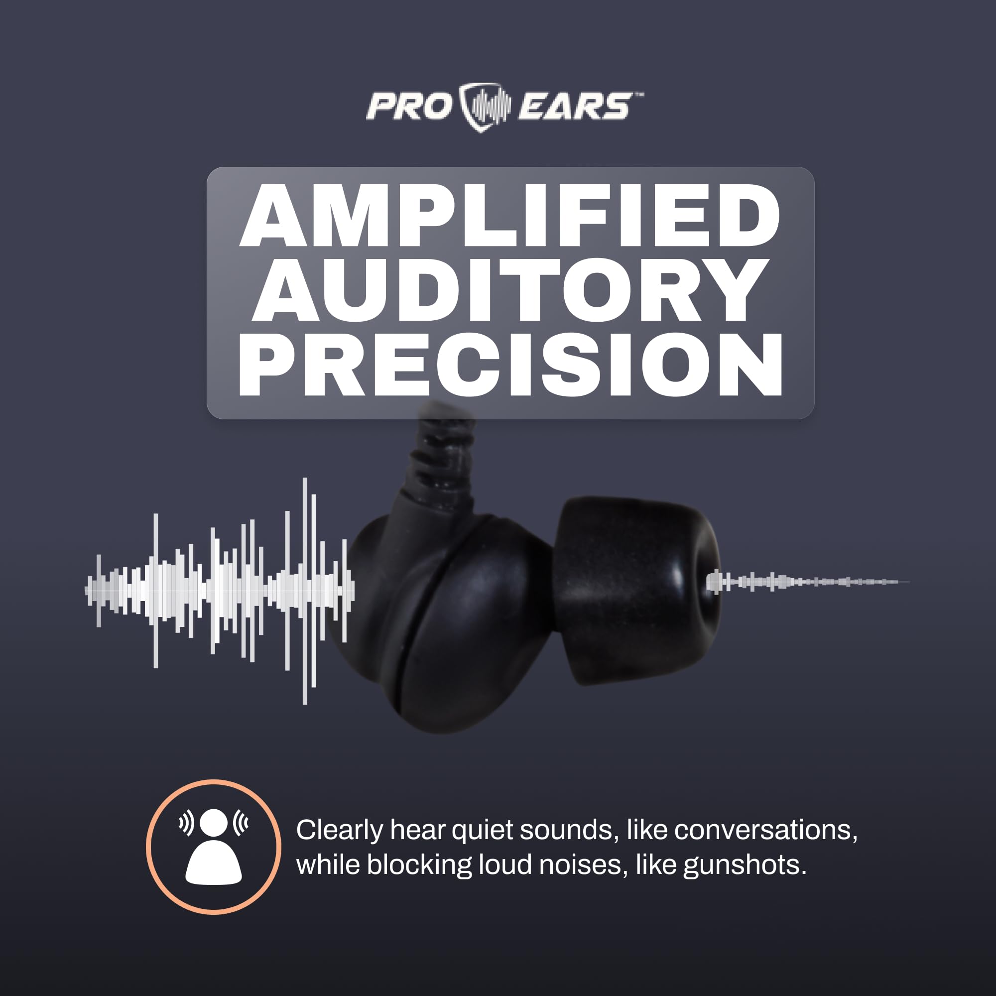 Pro Ears Stealth 28 Htbt, Advanced Bluetooth Ear Protection, 28 Db Noise Reduction, Custom Comfort Fit, 15-Hr Battery Life, For