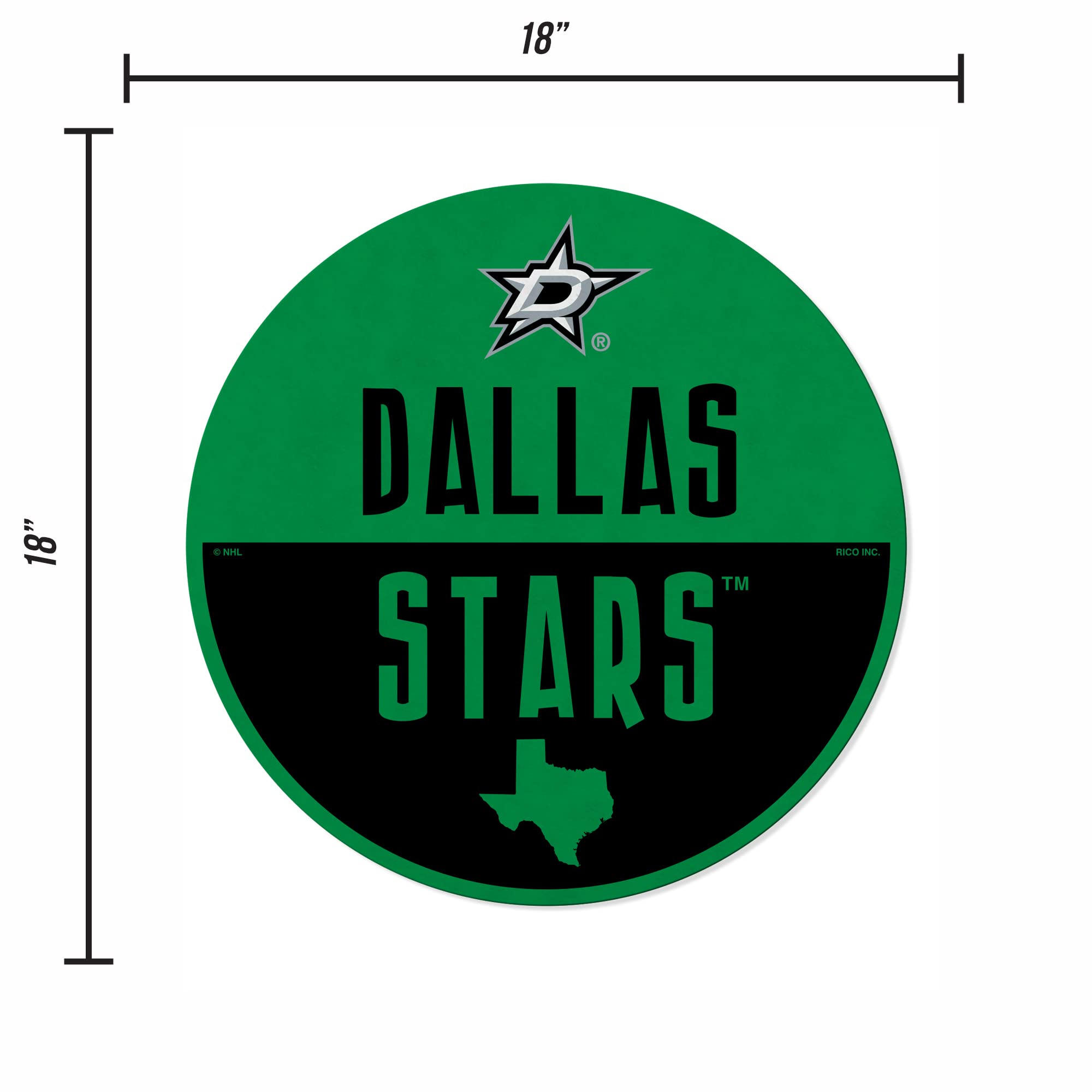 Rico Industries Nhl Hockey Dallas Stars Classic Shape Cut Pennant - Home And Living Room D  Cor - Soft Felt Ez To Hang