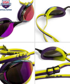 Arena Unisex Adults Python Racing Swim Goggles For Men And Women Competitive Swimmers Anti-Fog Mirror Lens Max Comfort Dual Stra