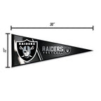 Rico Industries Nfl Football Las Vegas Raiders Primary 12'' X 30'' Felt Wall D  Cor Pennant - Great For Home/Bed Room/Man Cave D