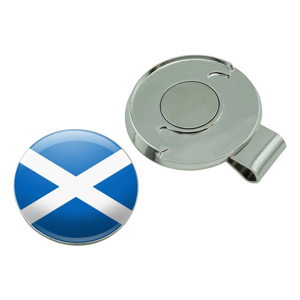 Graphics & More Scotland Scottish Country Flag Golf Hat Clip With Magnetic Ball Marker