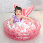 Benelet Inflatable Backyard Kiddie Mermaid Pools, Garden Round Swimming Pool For Kids, Kiddie Paddling Pool Indoor&Outdoor Baby