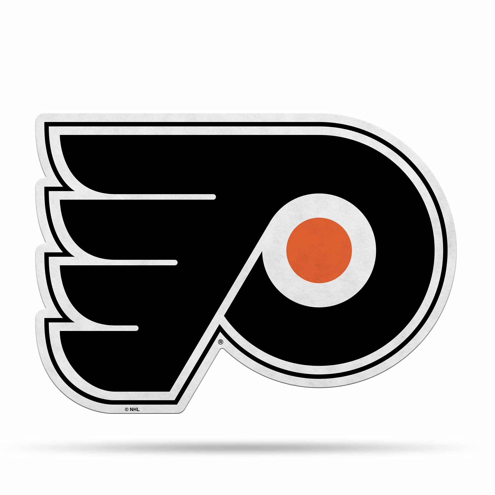 Rico Industries Nhl Philadelphia Flyers Retro Shape Cut Pennant - Home And Living Room D  Cor - Soft Felt Ez To Hang 18X0.10X18