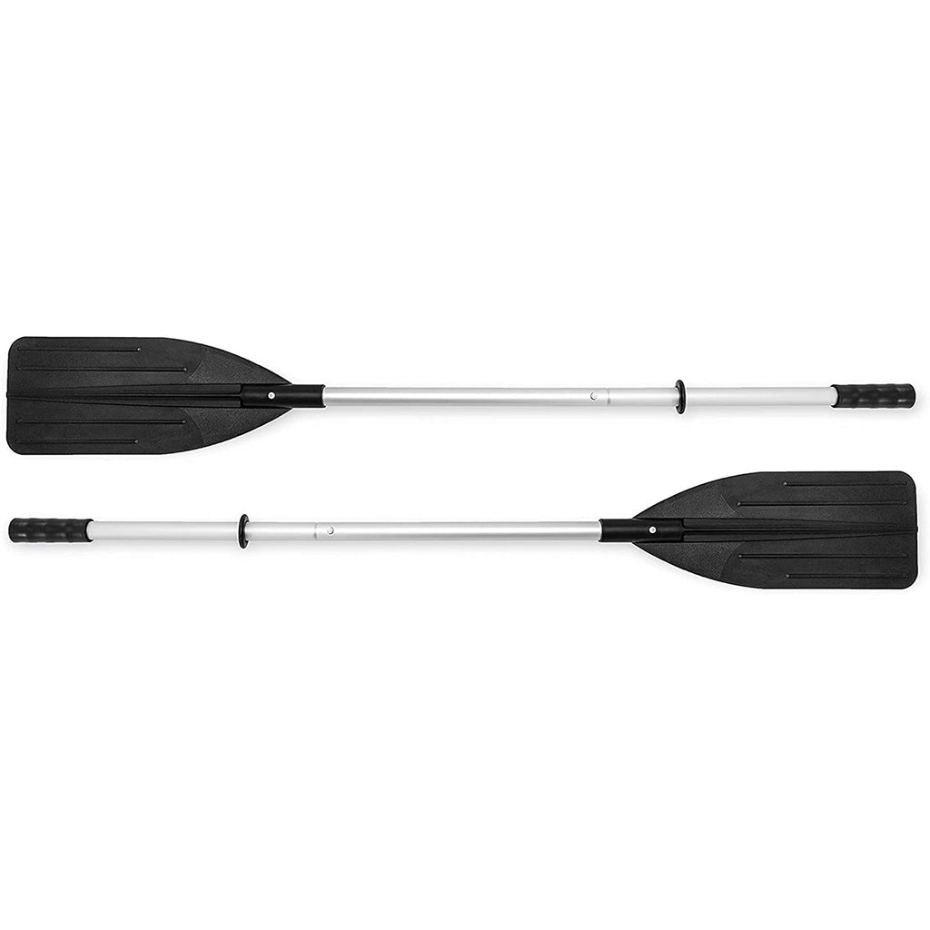 Intex 68324Ep Excursion 4 Inflatable Boat Set: Includes Deluxe 54In Aluminum Oars And High-Output Pump - Adjustable Seats With B