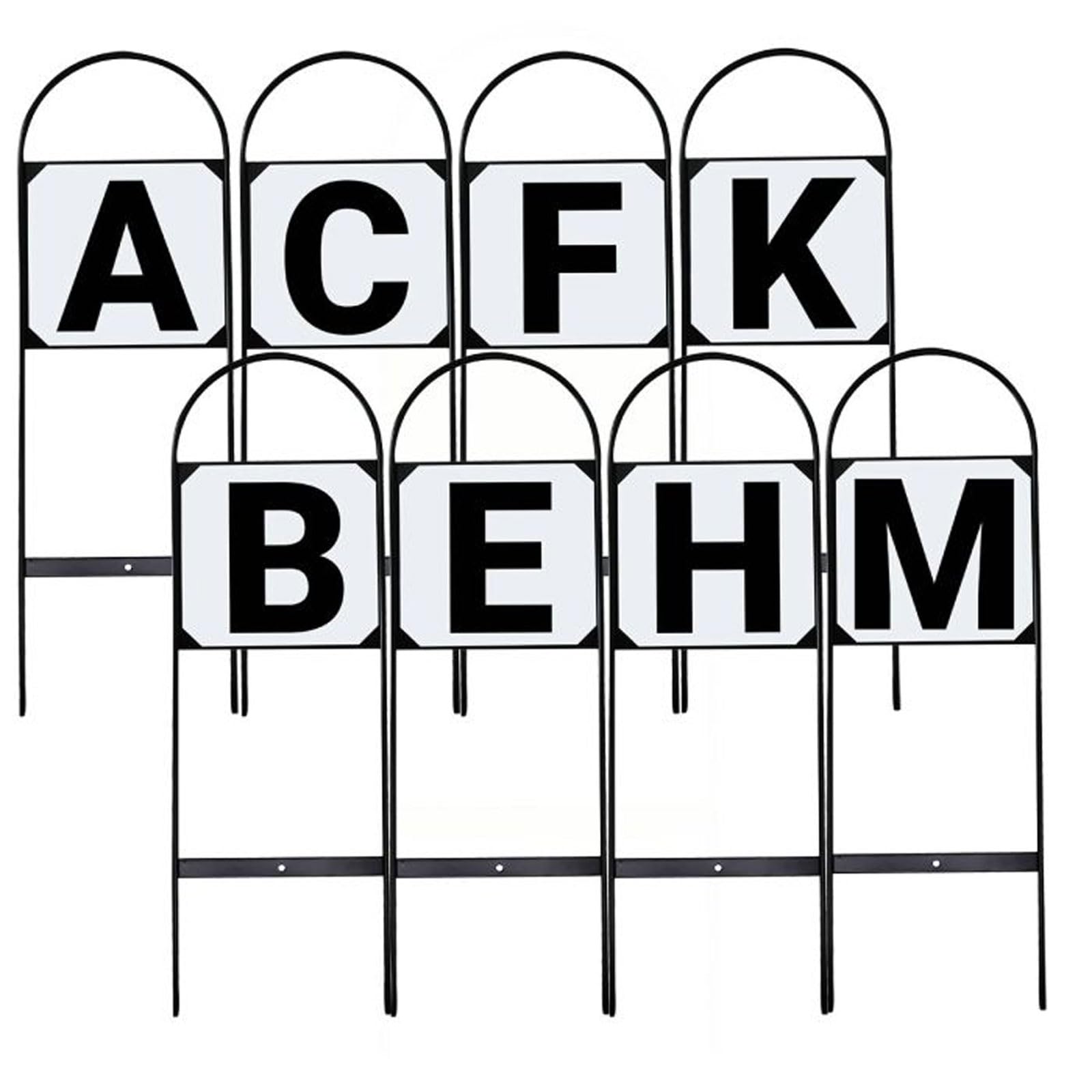 Equi-Essentials Dressage Metal Stake Markers | Equestrian Sport Durable 27'' High Dressage Markers With Black Letters A, B, C, E