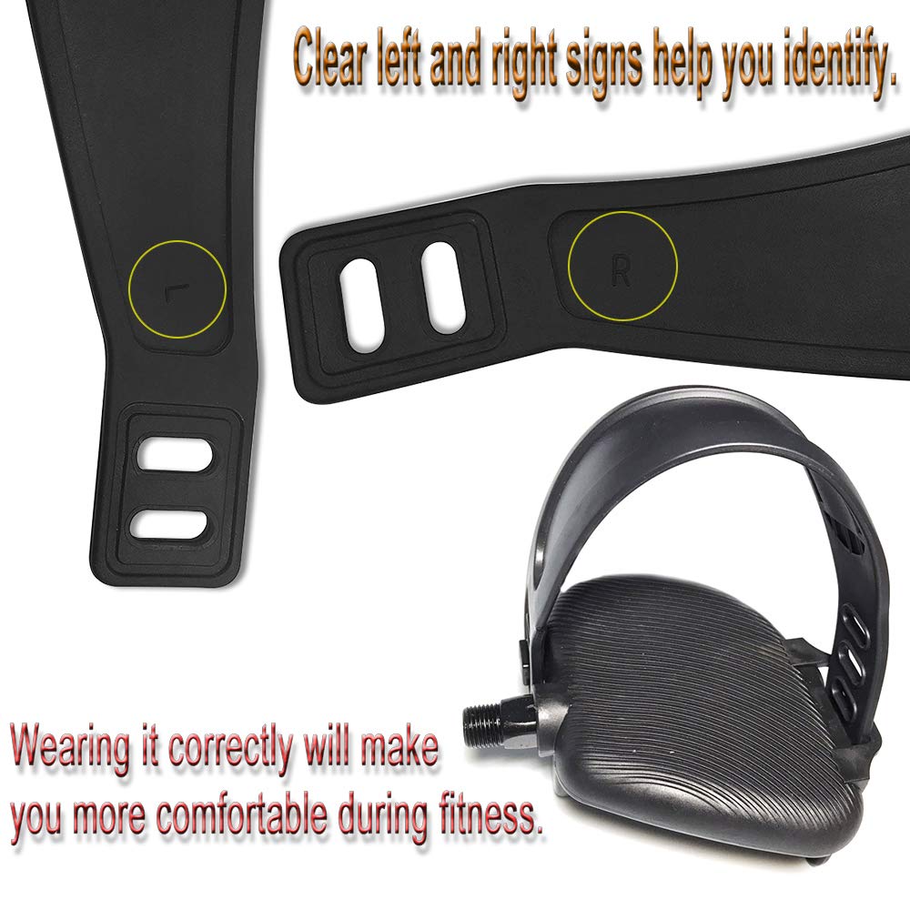 2 Pcs Exercise Bike Pedal Straps, Heavy Duty Adjustable Length Universal Pedal Strap Fits Most Bike Pedals Exercise Bike Bicycle