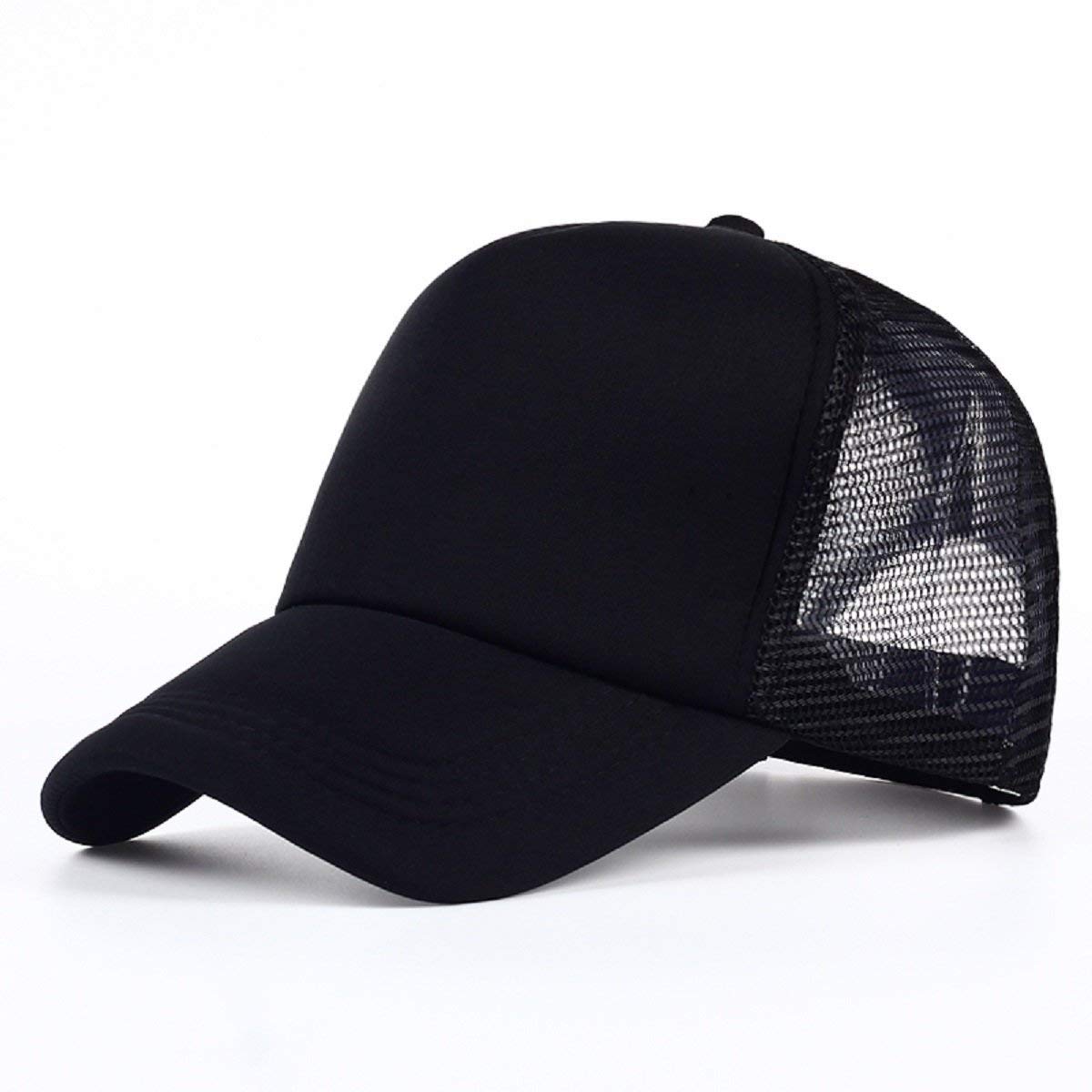 Alcove Unisex Black Halfnet Baseball Cap