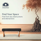 Waterglider International Meditation Bench (Nat. White), Seiza, Sustainable Acacia Wood With Curved Bottom Edges For The Perfect