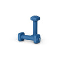 Tone Fitness 2 lb Neoprene Dumbbell Pair for Home Workouts - Non-Slip Design - Blue