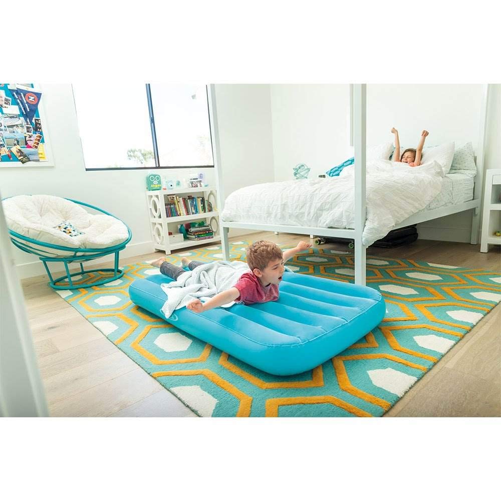 Intex 66803Ep Cozy Kidz Inflatable Airbed: Fiber-Tech - Velvety Soft Surface - Carry Bag Included - Color May Vary - 34.5'' X 62