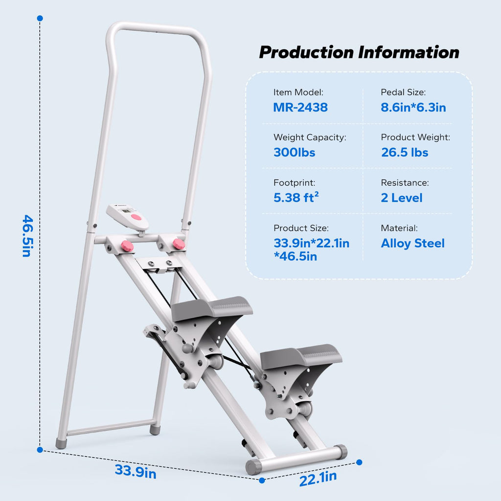 MERACH Stair Stepper for Home Gym Exercise, New Version Vertical Climber Machine for Full-Body Workout, Compact Folding Cardio E