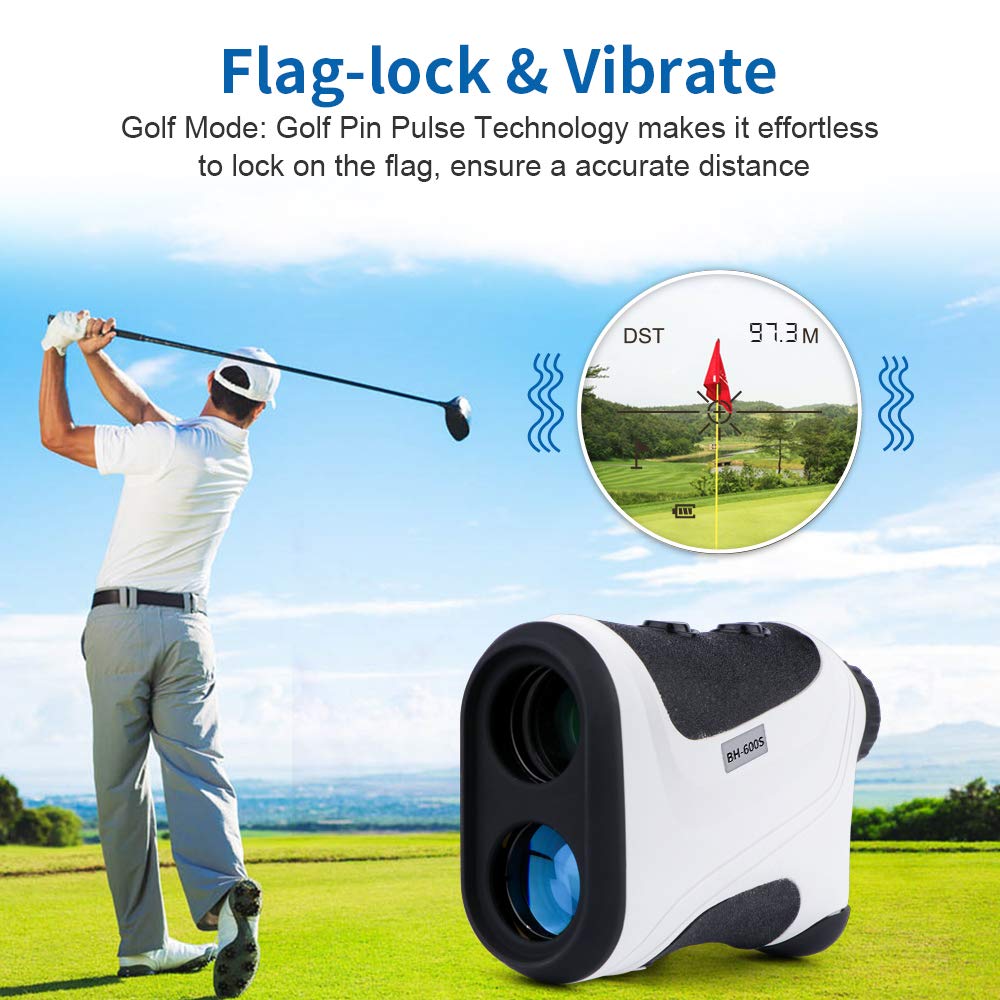 Moesapu Range Finder Golf With Slope, 1200Yd Laser Range Finder With Tripod Mount Hole, 7X Magnification Flag Lock Locking Vibra