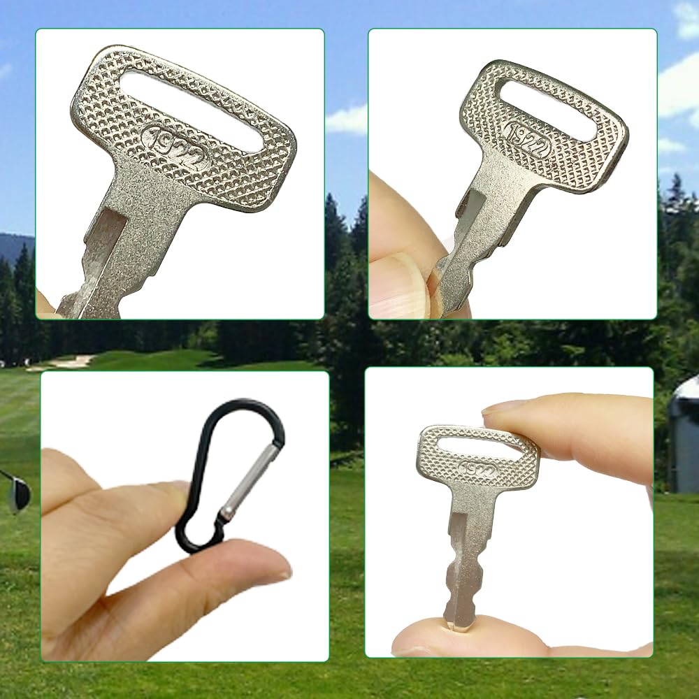 Fcouiid Golf Cart Key Replacement Ignition Keys For Yamaha G14, G19, G22, G29 Drive Gas/Electric Golf Cart Code:1922, With Keych