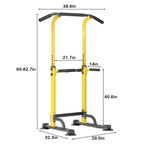 Sogespower Power Tower Dip Station Pull Up Bar For Home Gym Adjustable Height Strength Training Workout Equipment,Yellow
