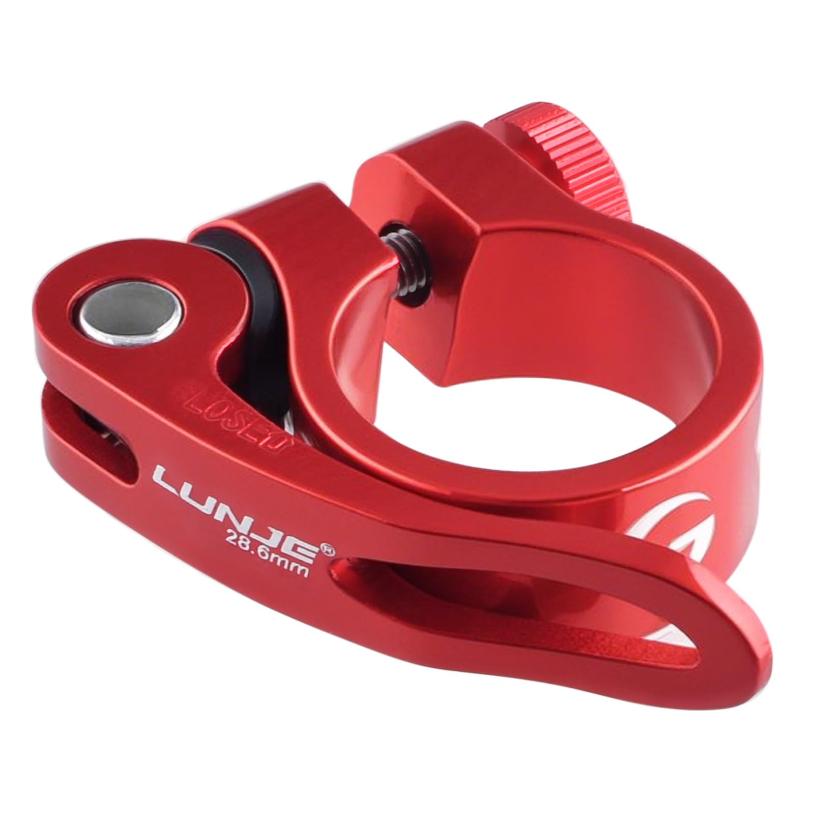 TRIWONDER Bike Seat Post Clamp - 28.6mm, 31.8mm, 34.9mm Quick Release for MTB, Road, Casual Bike (Red, 31.8mm)