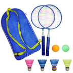 Badminton Racket For Children 1 Pair, Nylon Alloy Durable Badminton Racquet Set For Kids Indoor/Outdoor Sport Game(Including 4 B