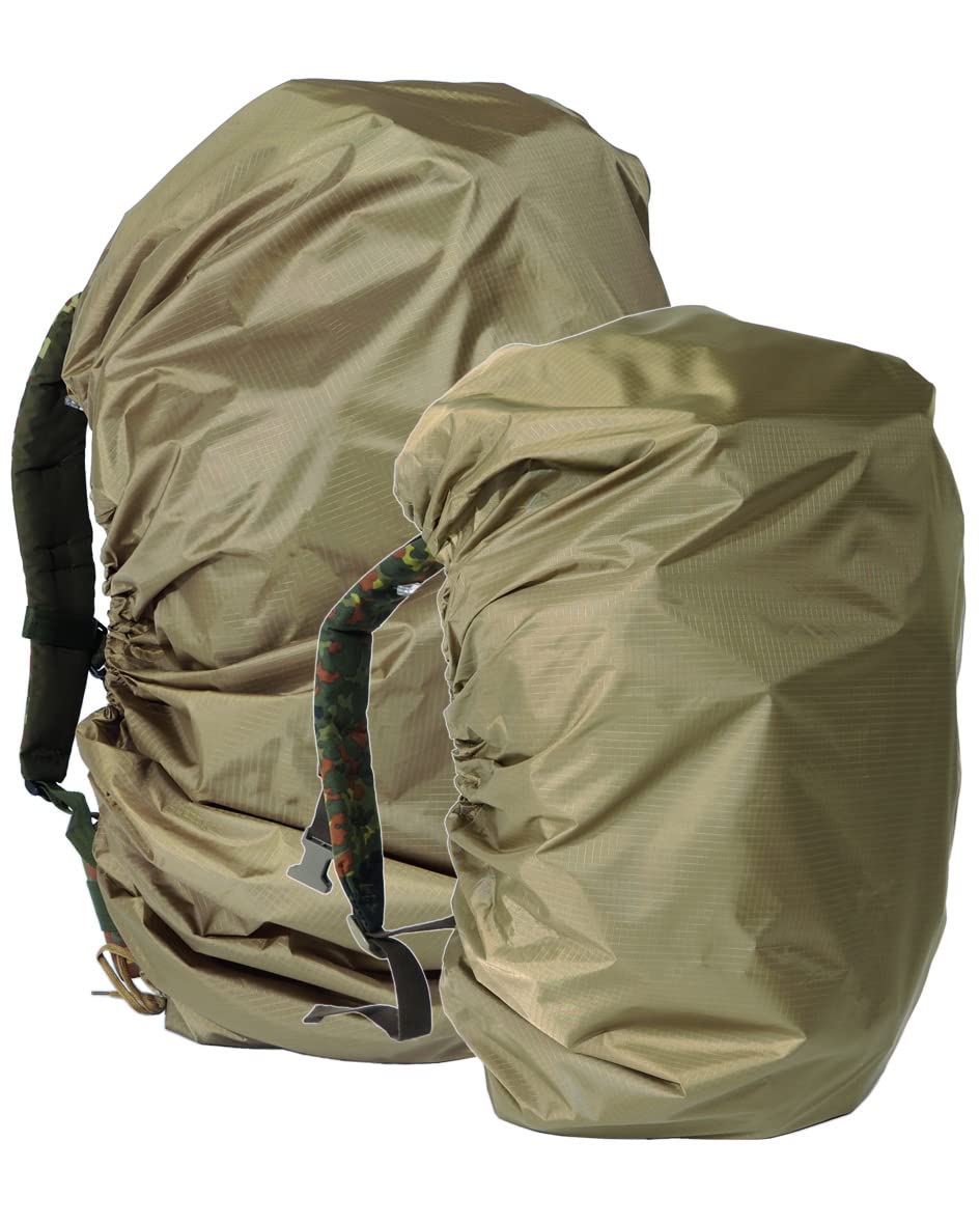 Mil-Tec Rucksack Waterproof Rainproof Cover Coyote Colour Backpack Cover 130 Liters Hiking Travel Camping
