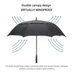 G4Free 68 Inch Automatic Open Golf Umbrella Extra Large Oversize Double Canopy Vented Windproof Waterproof Stick Umbrellas(Black