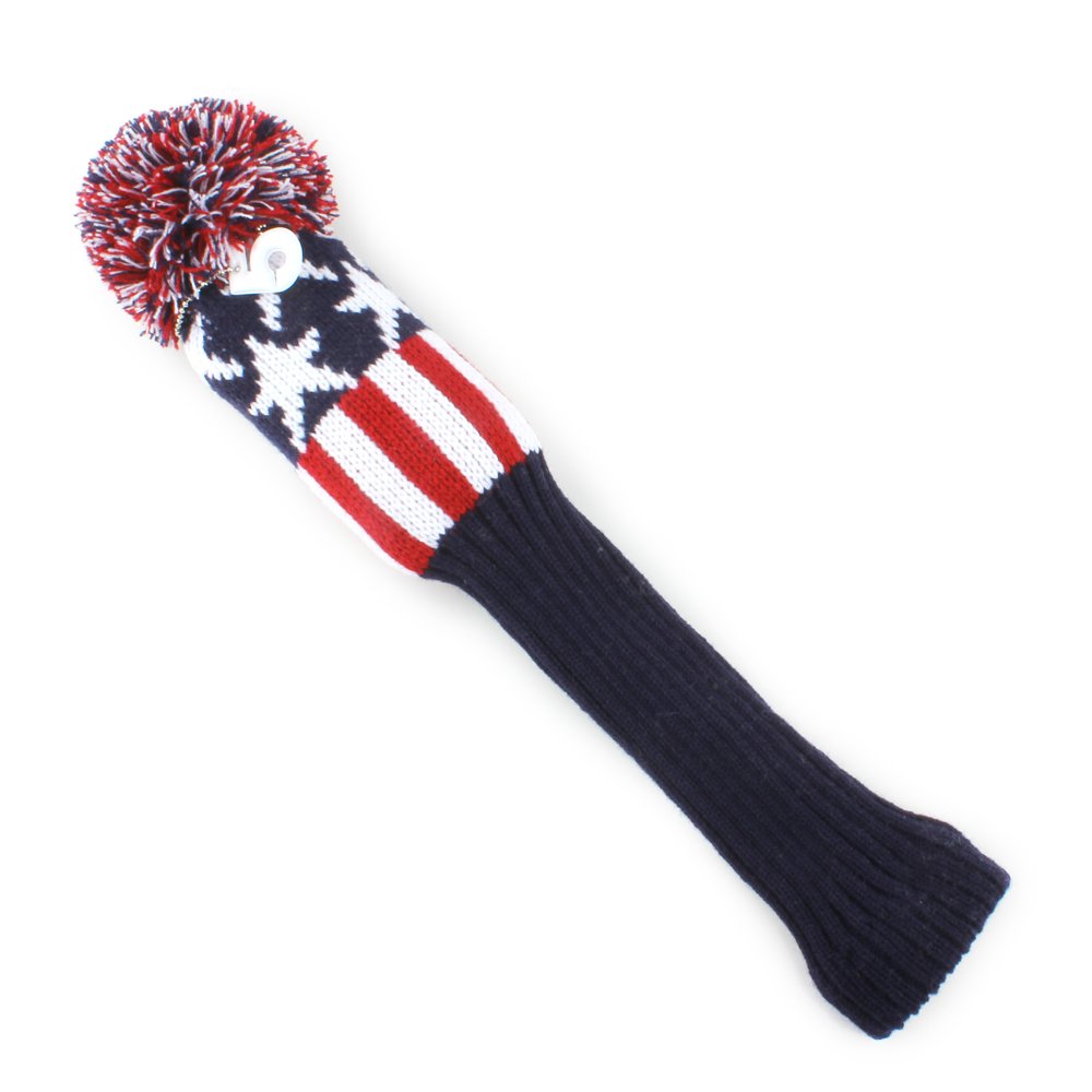 Craftsman Golf 3Pcs Black Star And Stripe Driver(460Cc) Fairway Wood Headcovers Covers