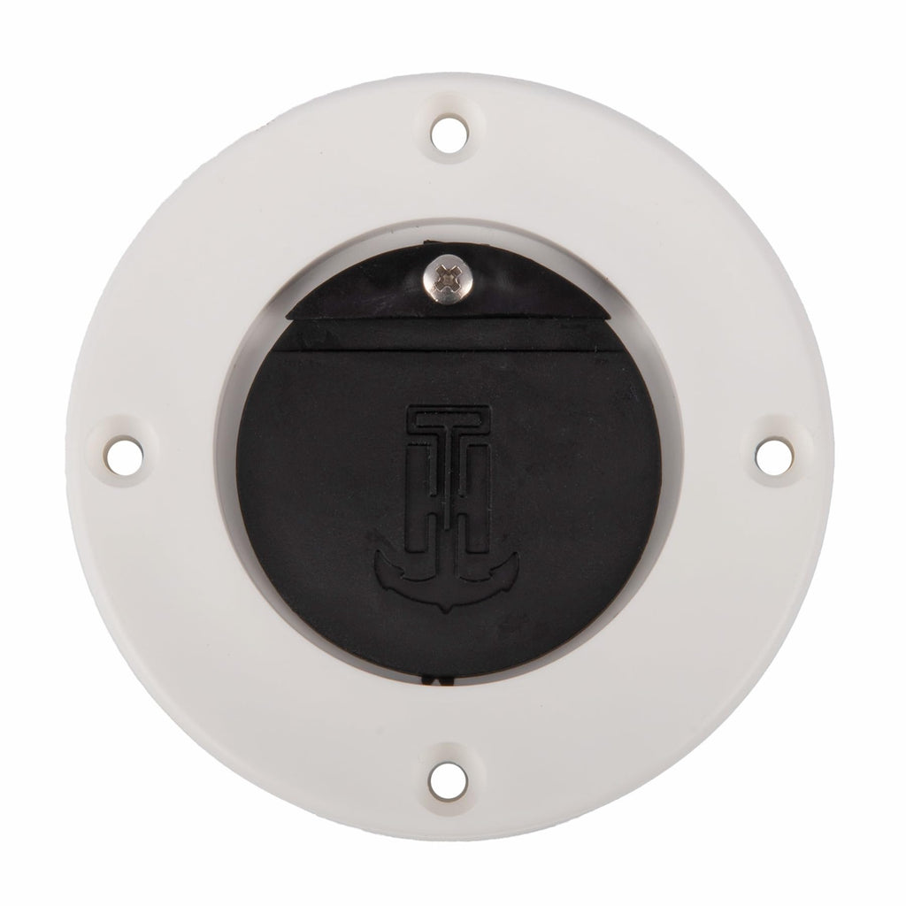 T-H Marine Flush Mount Scupper Valve Assembly | Durable Marine Scupper Valve With Curl Proof Flapper For 1'' To 1.25'' Drain Tub