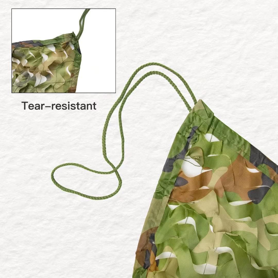 Loogu Camo Netting, Camouflage Netting For Sunshade, Camping, Shooting And Hunting And Many More (6.5X10Ft, 2Mx3M, Woodland Camo