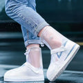 Waterproof Shoe Covers For Rain, Non-Slip Silicone Overshoes With Zipper, Reusable Shoe Protectors For Bicycling And Outdoor Act