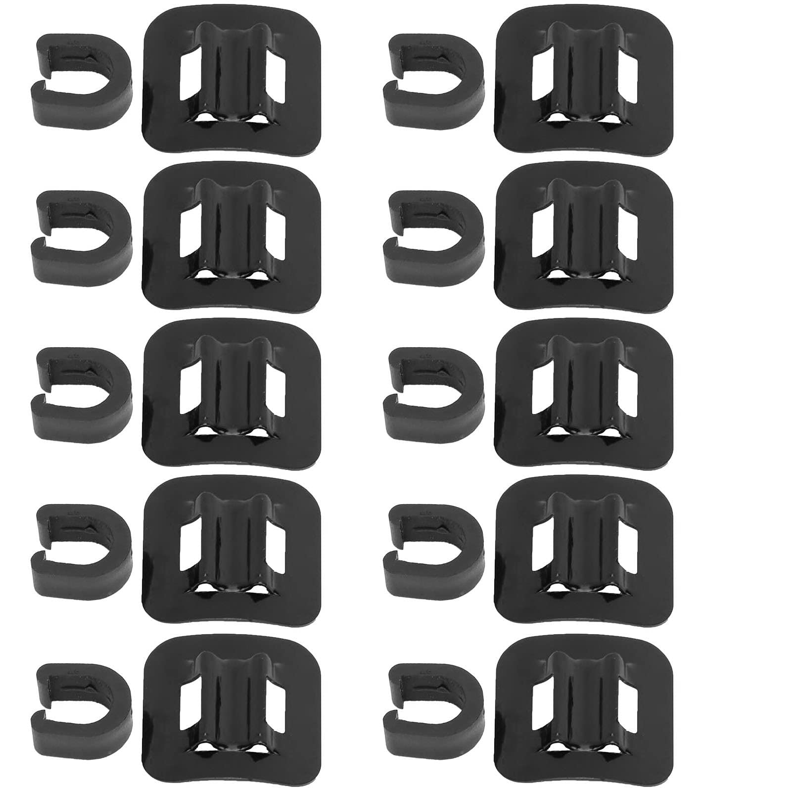 VGEBY Cable Base, 10Set Portable Brake Cable Line Fixed Base Stick-On Guides with C-Clips Buckle Other Cycling Supplies Cable C 