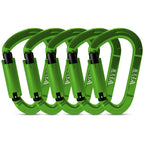 Fvw 5 Pack Heavy Duty Climbing Carabiners,25Kn Auto Locking Rock Climbing Carabiners Clips For Hammocks, Swing, Locking Dog Leas