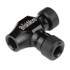 Briskmore Black Co2 Inflator Presta And Schrader Valve Compatible Bicycle Tire Pump For Mountain And Road Bikes With Insulated S