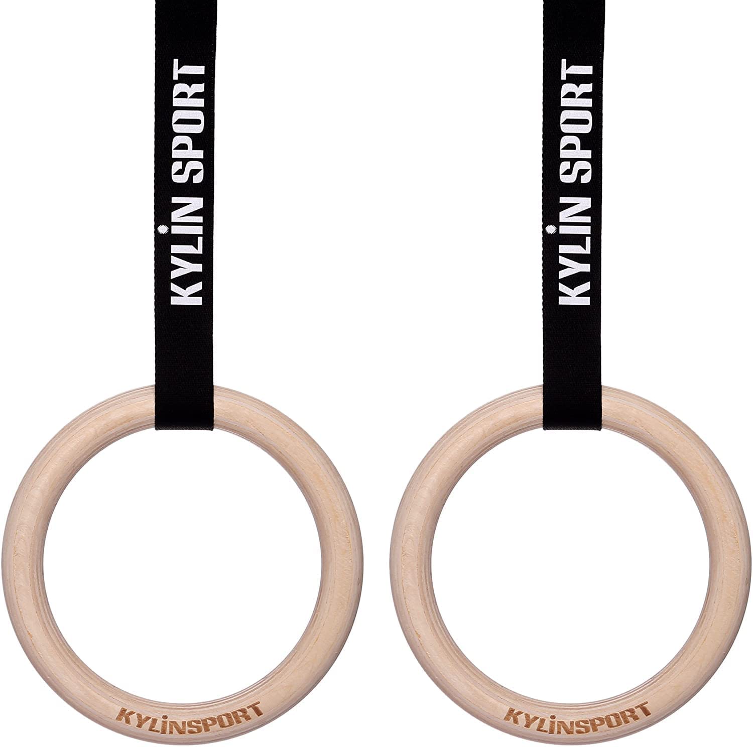 Kylin Sport Gymnastic Rings With Adjustable Straps Heavy Duty Exercise Gym Rings For Pull Ups And Dips,Cross-Training Workout,St