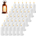 Threlaco 36 Pack 9 H+ Emergency Candles Bulk Long Burning Survival (15h+ Inside Candle Lantern), 3.5 Inch White Pillar Candles B
