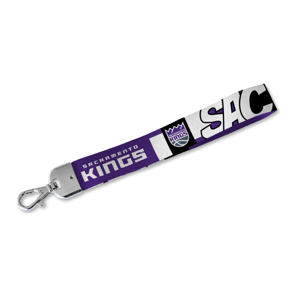 Rico Industries Nba Basketball Sacramento Kings Wrist Lanyard Key Chain, Cute Wristlet Strap Keychain Holder For Women Men Car K