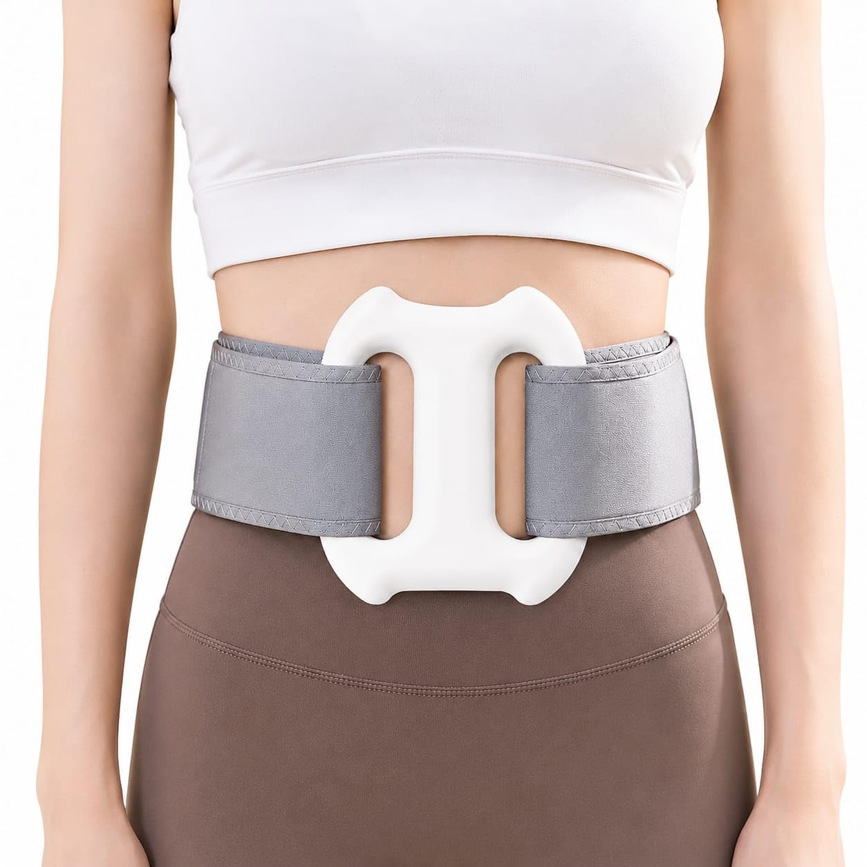 Waist Trimmer Belt, Abdominal Massager Band, Pink, Adjustable Wrap For Slimming And Toning