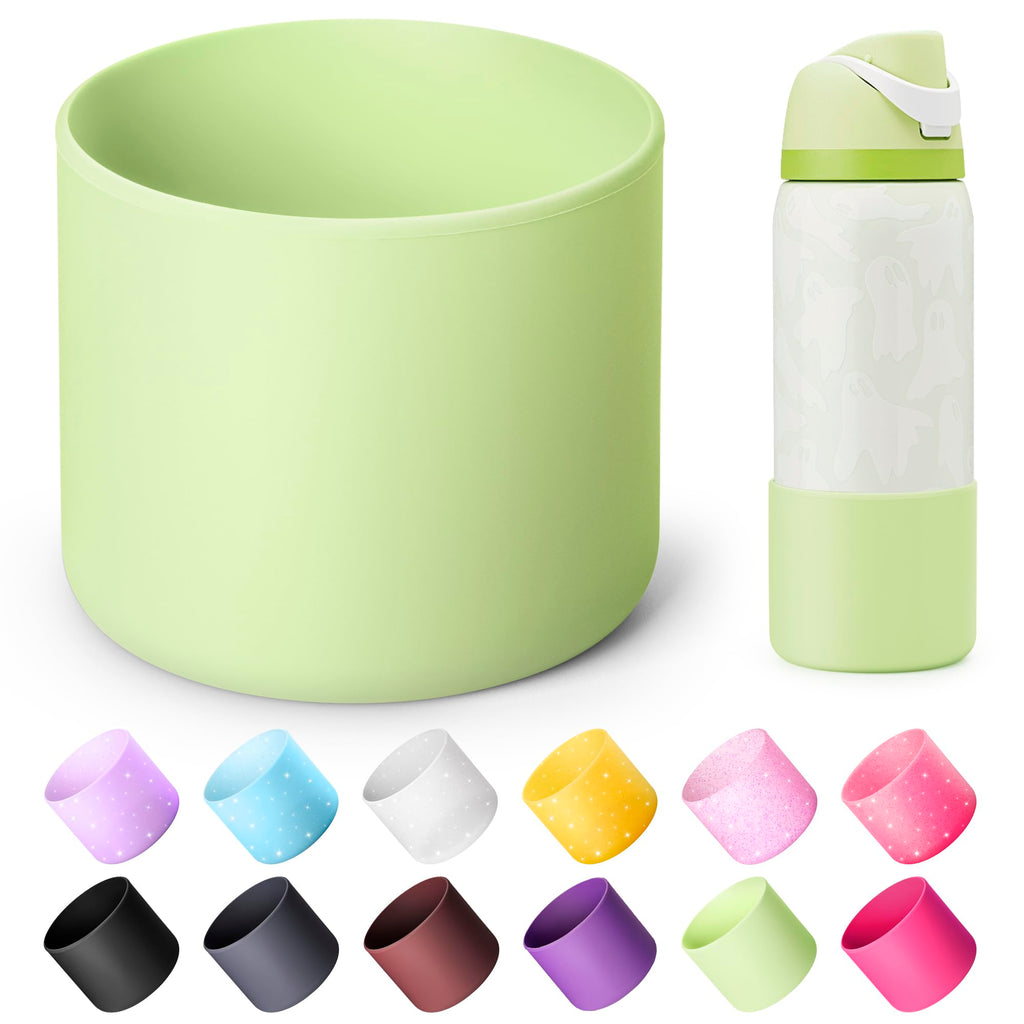 Diumepo Silicone Boot for Owala 32 oz Water Bottle, Anti-Slip Protective Sleeve, Boot Bottom Base (Green)