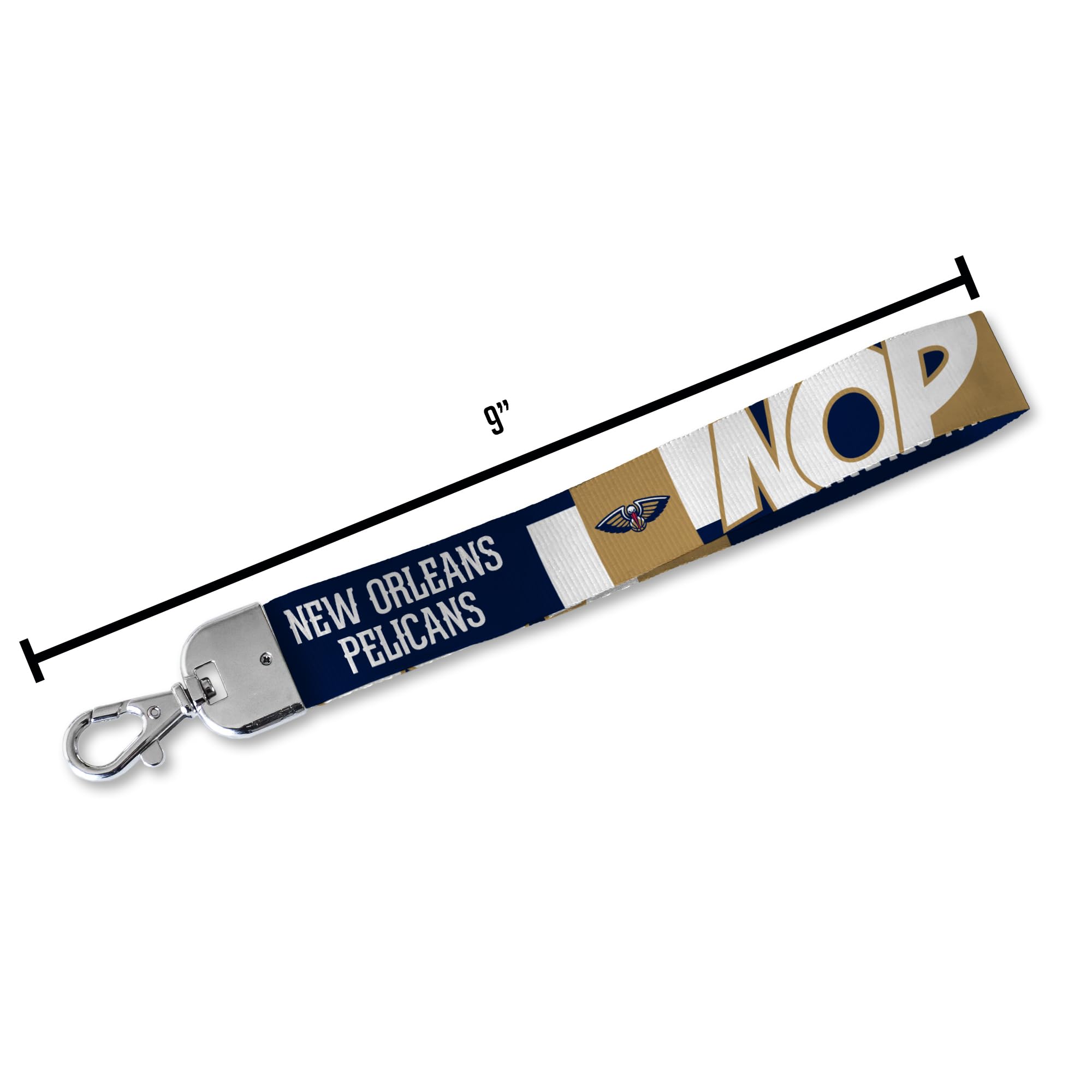 Rico Industries Nba Basketball New Orleans Pelicans Wrist Lanyard Key Chain, Cute Wristlet Strap Keychain Holder For Women Men C