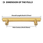 Goldenwarm 20 Pack Brushed Brass Cabinet Handle Pulls Dresser Drawer Hardware 3 Inch(76Mm) - Ls201Gd76 Kitchen Cabinet Handles C