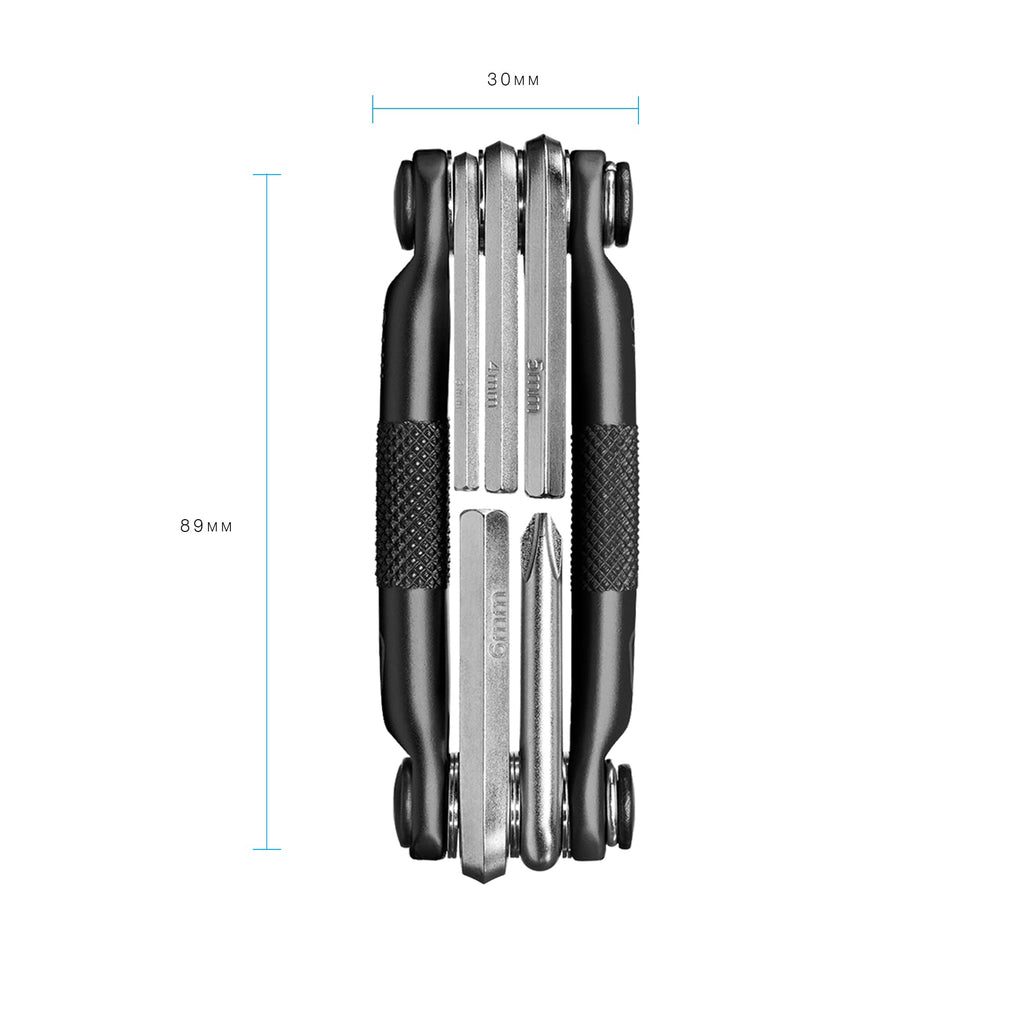 Crankbrothers Multi Tool M 5 Bike Tool - Mtb Multi-Tool Black Midnight Edition - 5 Bicycle Tools (5 In 1 Tool), Ergonomic And Li