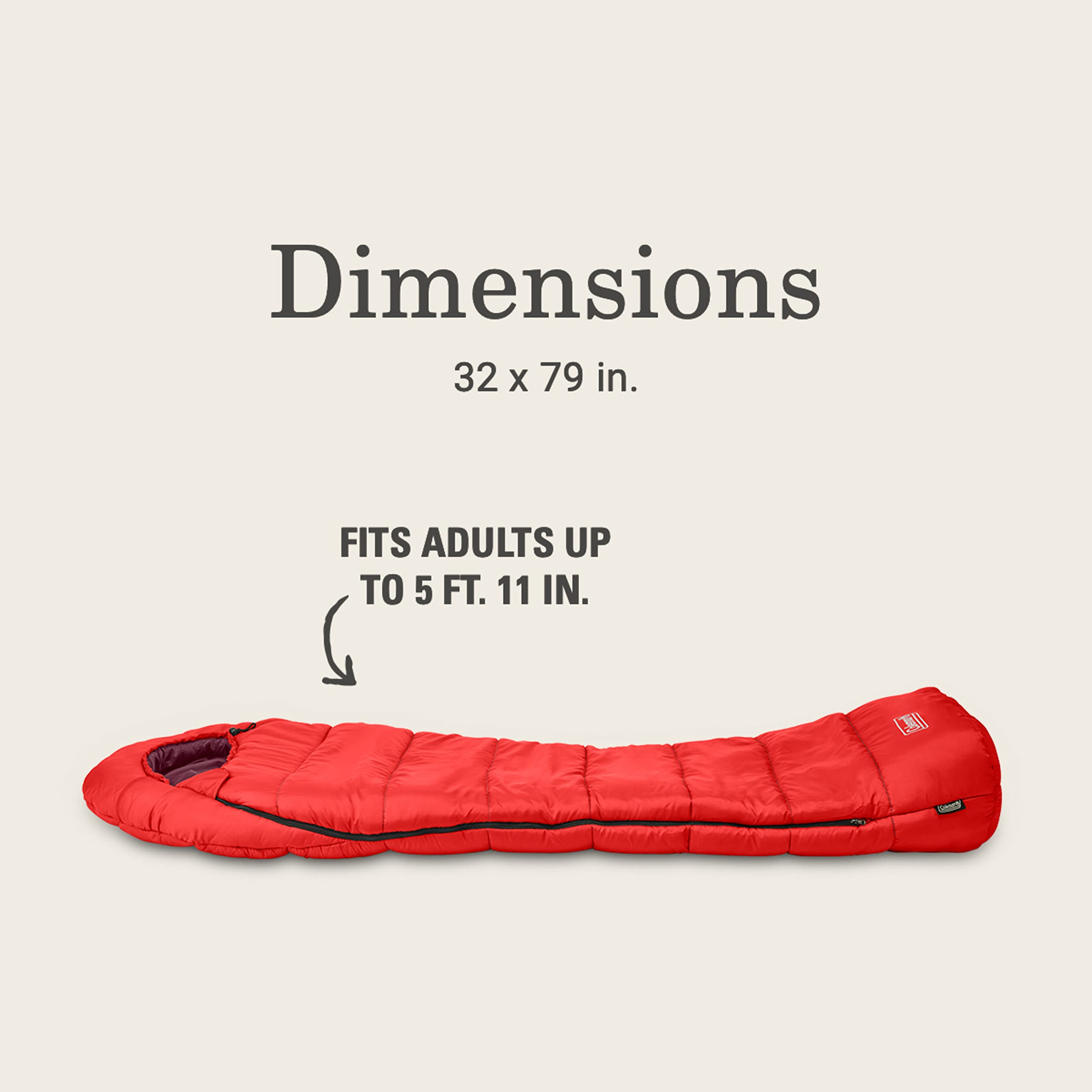 Coleman Sleeping Bag-Tidelands 40 Mummy Sleeping Bag For Adults