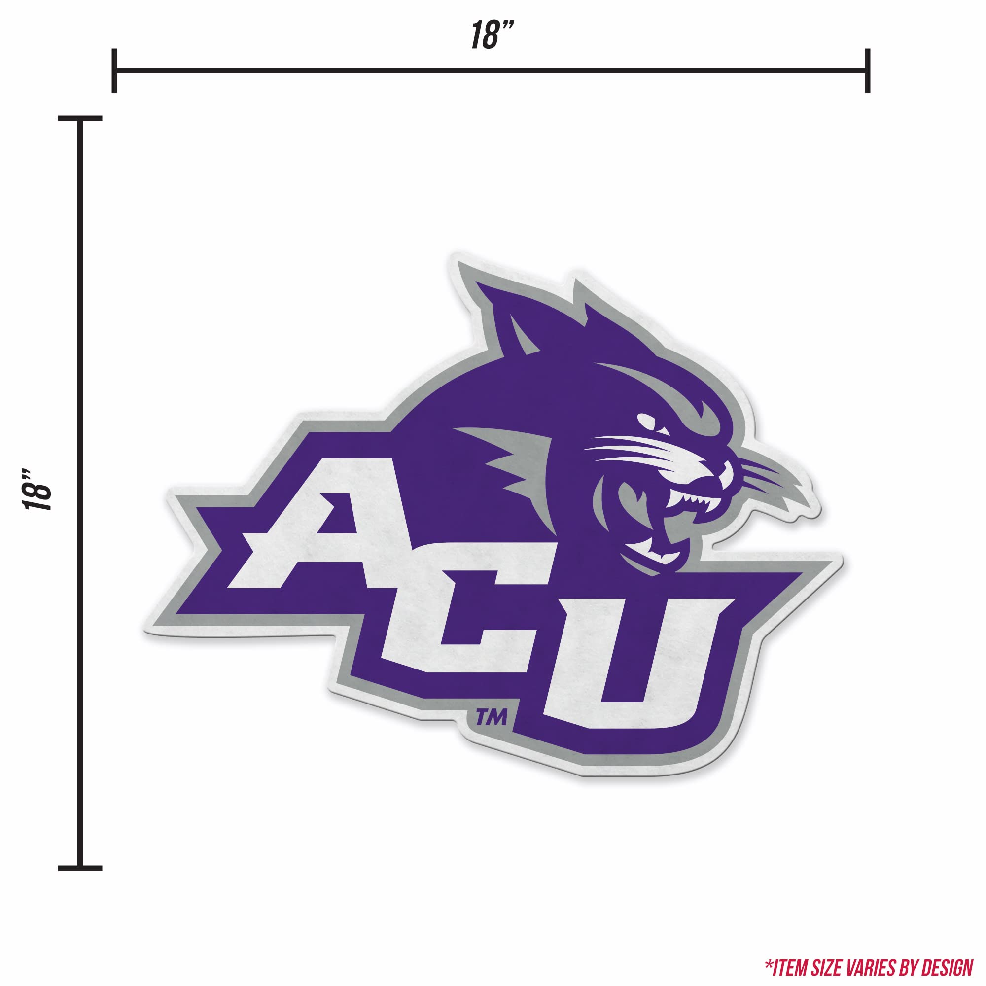 Rico Industries Ncaa Abilene Christian Wildcats Primary Shape Cut Pennant - Home And Living Room D  Cor - Soft Felt Ez To Hang