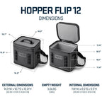 YETI Hopper Flip 12 Portable Cooler, Black Forest Green