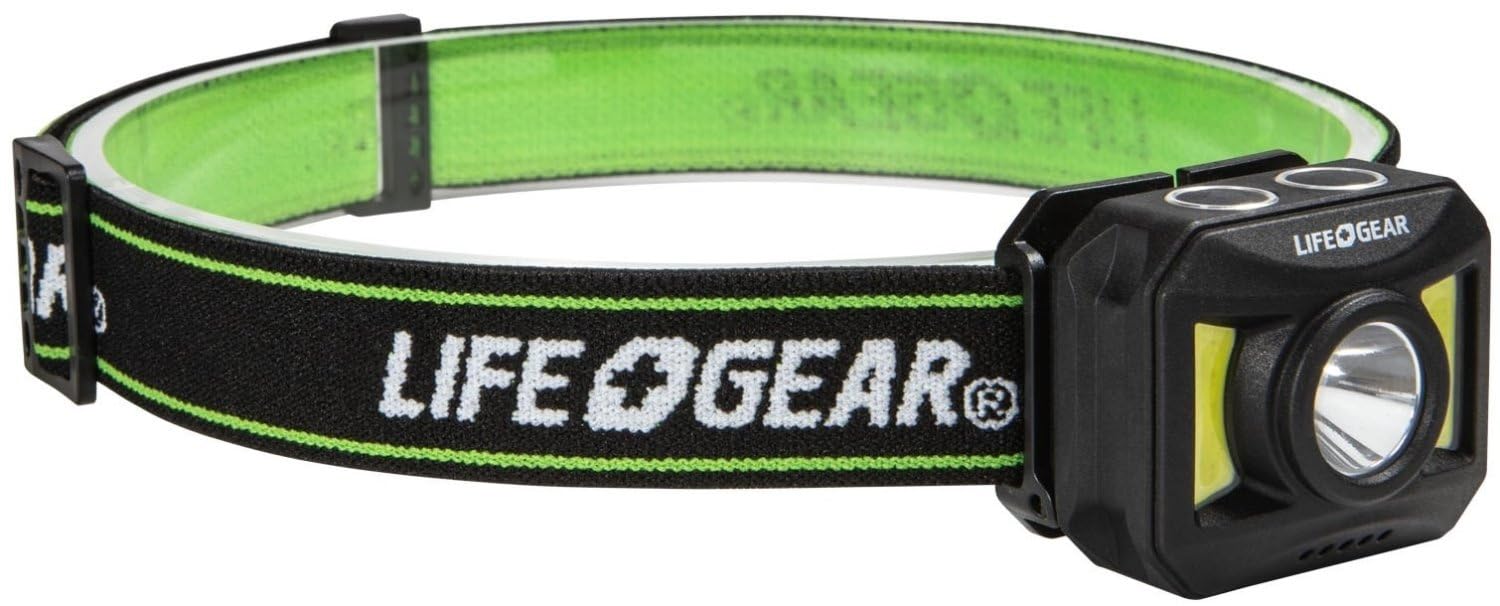 LIFE+GEAR 41-3919 300-Lumen USB-Rechargeable Headlamp, Black, Regular