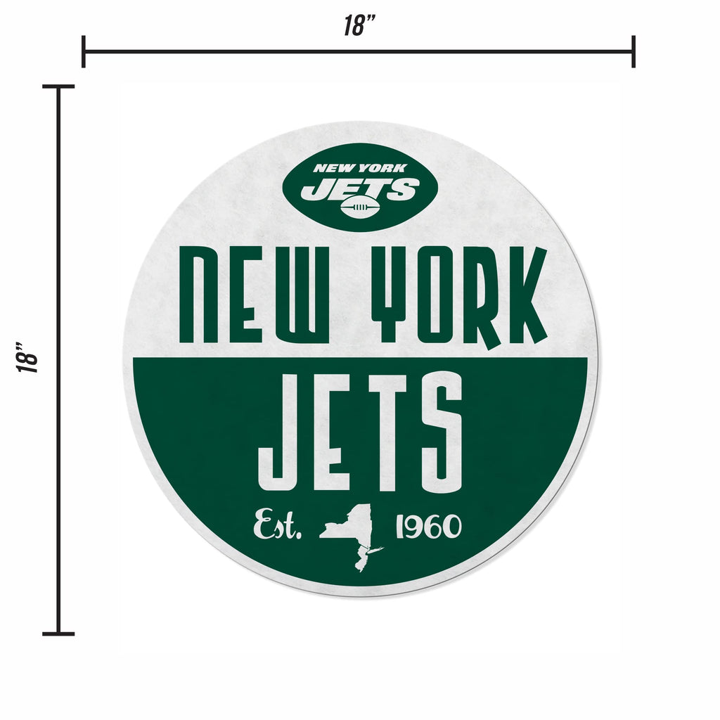 Rico Industries Nfl New York Jets Classic Shape Cut Pennant - Home And Living Room D  Cor - Soft Felt Ez To Hang , 18X0.10X18