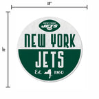 Rico Industries Nfl New York Jets Classic Shape Cut Pennant - Home And Living Room D  Cor - Soft Felt Ez To Hang , 18X0.10X18