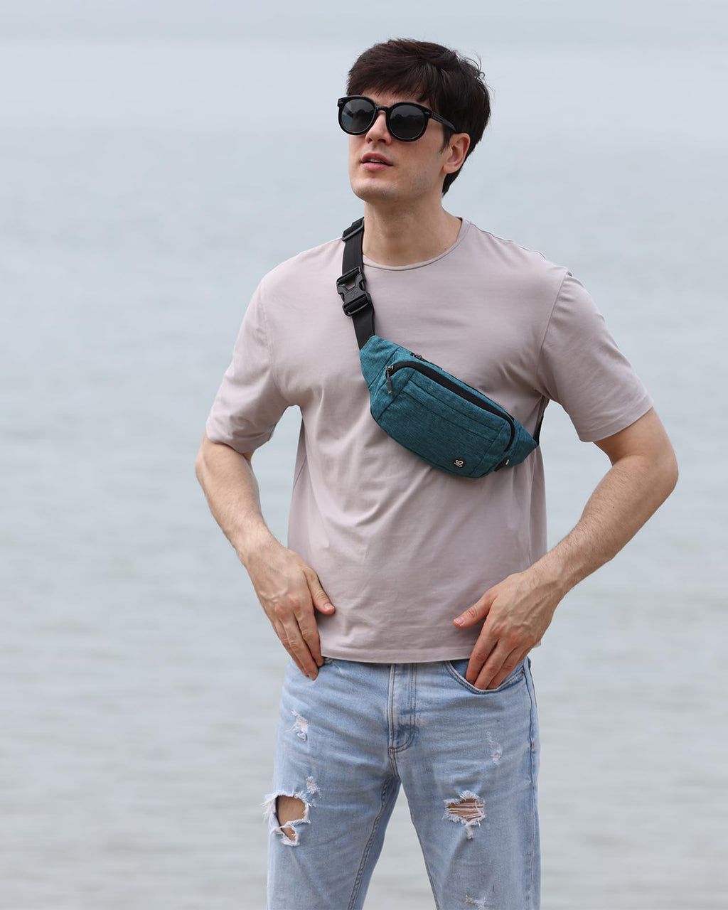Waterfly Fanny Pack Waist Bag: Small Hip Pouch Bum Bag Fannie Pack Phanny Fannypack Waistpack Bumbag Beltbag Sport Slim Fashiona
