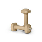 Tone Fitness 5 lb Neoprene Dumbbell Pair for Home Workouts - Non-Slip Design - Beige