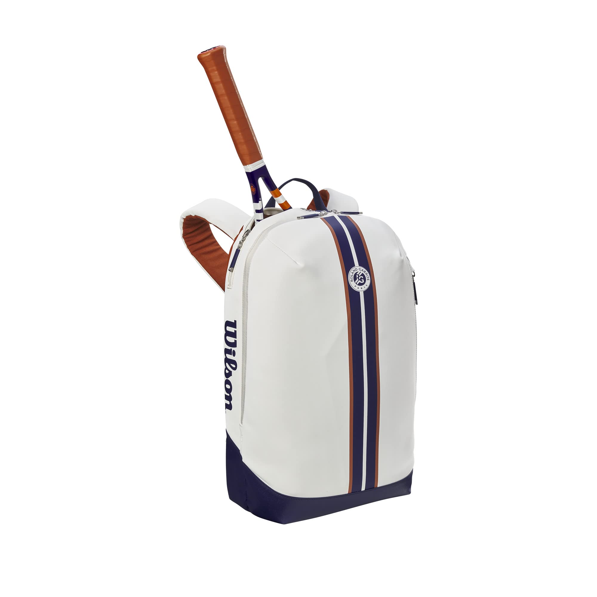 WILSON Roland Garros Super Tour Tennis Backpack  Navy/White, Holds up to 2 Rackets