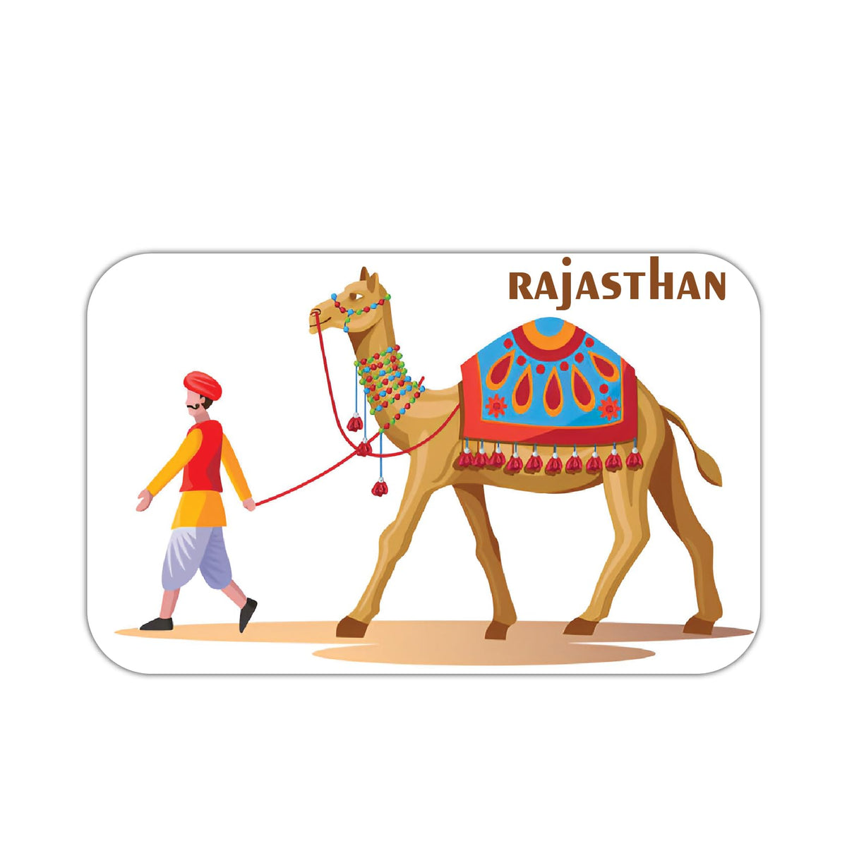 ISEE 360 Rajasthan Rectangular Fridge Magnets Souvenir Gift for HomeKitchenRefrigerator Office Doors Stylish Travel Gift L X H 3