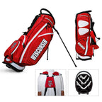 Team Golf Ncaa Wisconsin Badgers Fairway Golf Stand Bag, Lightweight, 14-Way Top, Spring Action Stand, Insulated Cooler Pocket,