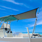 Oceansouth Cabin Cruiser Extension (Size 12) 10.5 Ft Length X 8Ft Width - Black Shades Sun Shade Canvas Boat Bulk Fishing Access