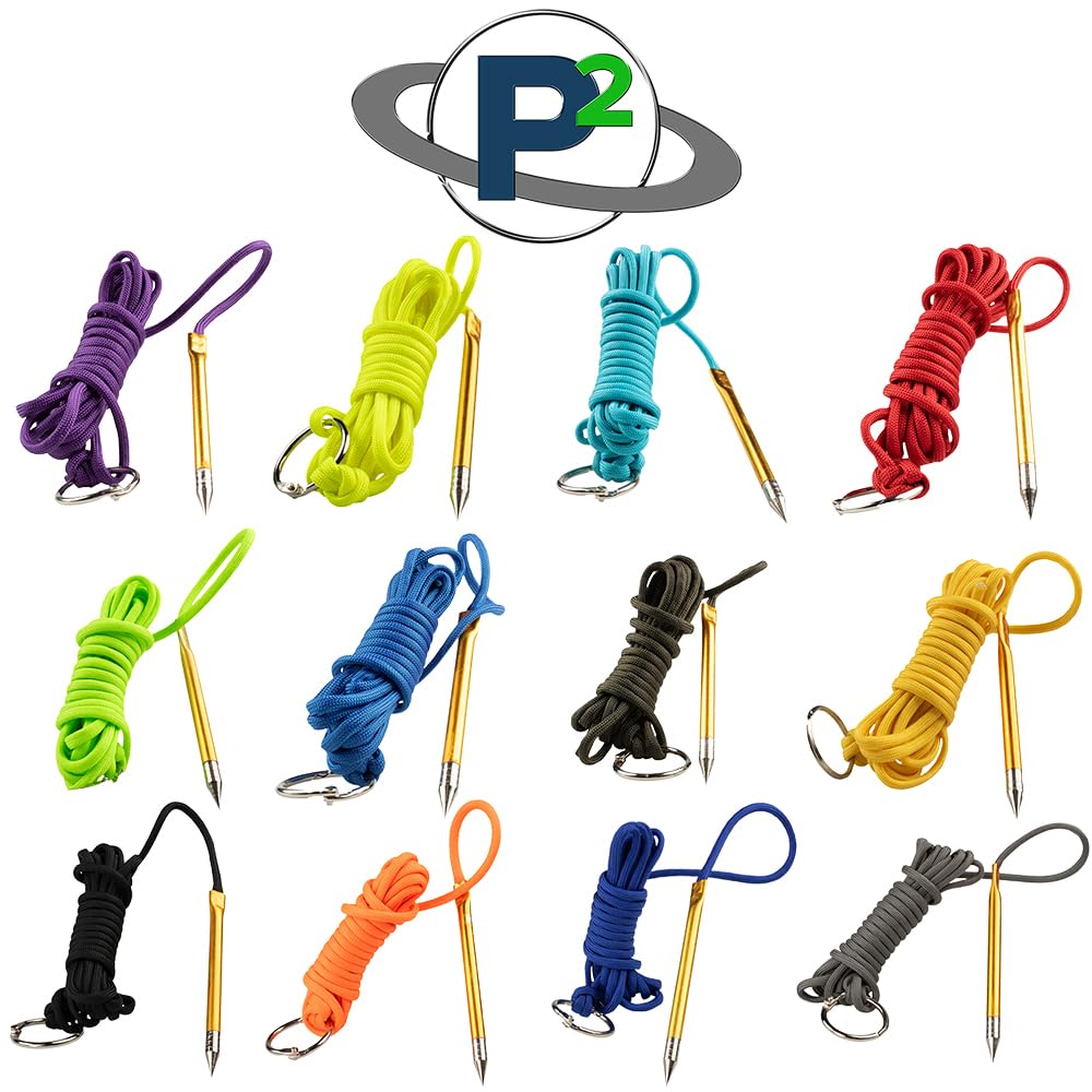 10 Foot 550Lb Paracord Fishing Stringer Fish Holder With Metal Threading Needle And 1 Inch Split Ring